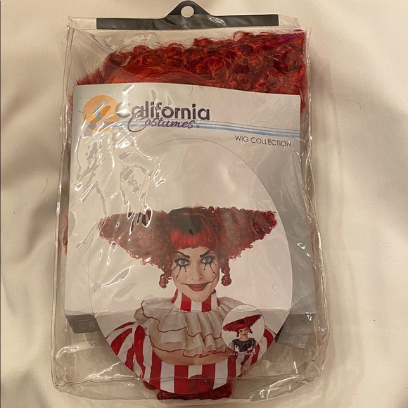 California Costumes Creepy Clown Red Wig Unisex - Picture 9 of 10